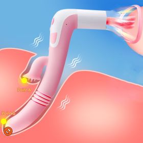 Sucking Vibrator Blowjob Tongue Licking supcionador clitoral Stimulator Telescopic Dildo Vibrator Vagina Sex Toy for Women
