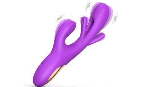 Rabbit Tapping Vibrator Dildo G Spot Vibrator with 7 Flapping Modes Sex Toys