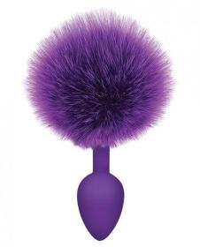 Cottontails Bunny Tail Silicone Butt Plug Purple