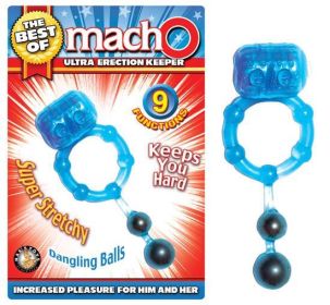 The Best Of Macho Ultra Erection Keeper Blue Cock Ring