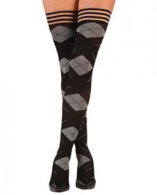 Kixies Kimmie Argyle Thigh High Tights Argyle A