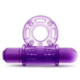 Couples Play Vibrating Cock Ring Purple