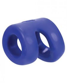 Hunky Junk Connect Cock Ring Ball Tugger Blue