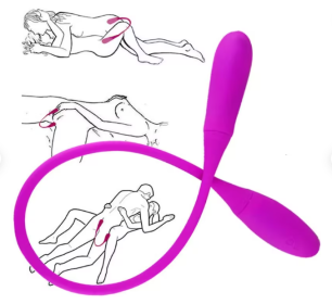 Dual Vibrator Double Head Jump Dildo Vibrator Plug clitoral massager;  a cock-ring;  a G-spot stimulator;  for couples