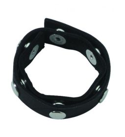 Spartacus Six Speed Cock Ring Black Leather