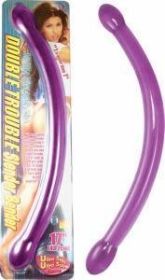 Double Trouble Slender Bender 17 inches Purple Dildo