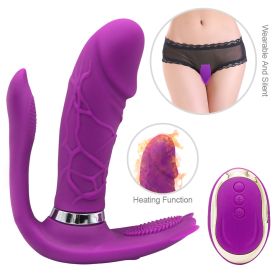 Adult Toy for Women Pleasure Licking Wearable Vibrator Smooth Flexible Silicone Wireless Remote Control Vibrating USB Rechargeable Massager for Woman