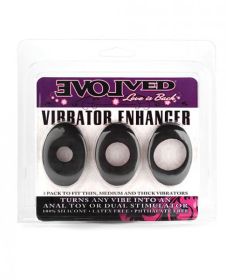 Vibrator Enhancer 3 Pack Black Rings