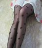 Blancho LZSW55-1 Sexy Black Sheer Heart-shaped Stocking