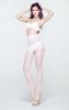 Blancho SE-2052-WHITE Bowknot Fashion Open Crotch Stockings - White - Medium