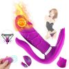 Adult Toy for Women Pleasure Licking Wearable Vibrator Smooth Flexible Silicone Wireless Remote Control Vibrating USB Rechargeable Massager for Woman