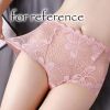 2 Pcs Flower Mesh Women Lace Sexy Bikini Panties Plus Size Boyshorts Panties Underwear,Purple Pink