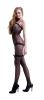 Blancho SE-114 Sexy Black Sheer Dots Lace Cami Body Stocking With Black Bow - Black - Medium