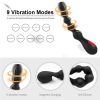 3 in 1 G Spot Beads Vibrator - Butt Plug Anal Sex Toy with Remote Control for Adult Women Men Couple Silicone Butt Plug Anal Beads Flexible Smooth Pla