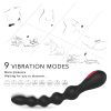 3 in 1 G Spot Beads Vibrator - Butt Plug Anal Sex Toy with Remote Control for Adult Women Men Couple Silicone Butt Plug Anal Beads Flexible Smooth Pla