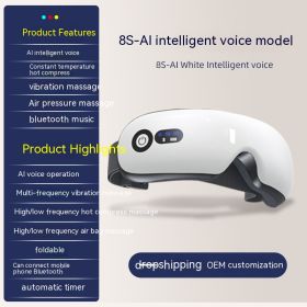 Eye Care Machine Hot Compress Airbag Vibration Massage (Option: AI Model White 5 Features-USB)