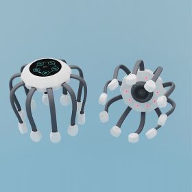 Head Massager Electric Octopus Intelligence (Option: White-Luxury style)