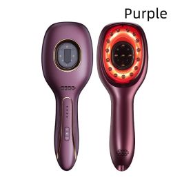 Red And Blue Hair Growth Hair Nourishing Hair Hair Prevention Hair Loss Into Care Comb (Option: Purple-USB)