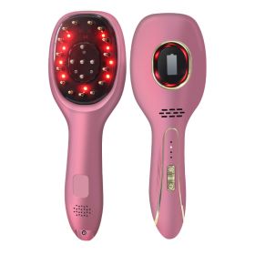 Red And Blue Hair Growth Hair Nourishing Hair Hair Prevention Hair Loss Into Care Comb (Option: Pink-USB)