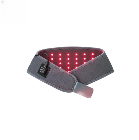 LED Far Infrared Phototherapy Neck Massager Hot Compress Warm Red Light Belt (Option: USB Interface-Gray)