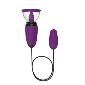 New Multi Frequency Sucking Vibration Breast Sucking Massager (Option: Double headed purple)