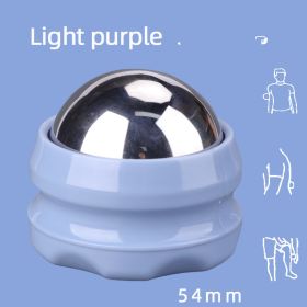 Handheld Stainless Steel Ice Applied Cold And Hot Ball Massager (Option: 54mm ball light purple base)