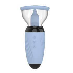 New Multi Frequency Sucking Vibration Breast Sucking Massager (Option: Single headed blue)