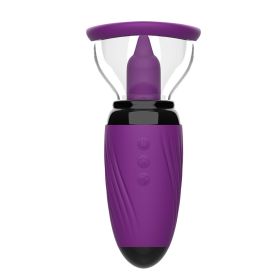 New Multi Frequency Sucking Vibration Breast Sucking Massager (Option: Single headed purple)