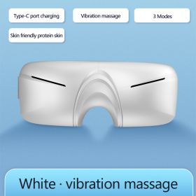 Home Electric Intelligent Bluetooth Hot Compress Eye Protector (Option: White-Vibration massage model)