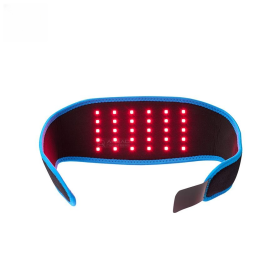 LED Far Infrared Phototherapy Neck Massager Hot Compress Warm Red Light Belt (Option: USB Interface-Black Blue Edge)