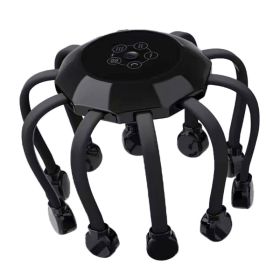 Head Massager Electric Octopus Intelligence (Option: Black-Gift box payment)