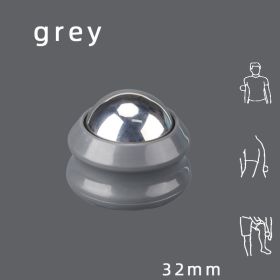 Handheld Stainless Steel Ice Applied Cold And Hot Ball Massager (Option: 32mm ball gray base)