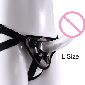 Men's Strap-on Realistic Dildo Pants for Men Double Dildos With Rings Man Strapon Harness Belt Adult Games Sex Toys (Style: L and panty)