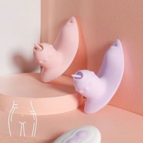 Wireless Remote Licking Tongue  for Women Clitoral Stimulator Vibrator Panties Adult Sex Machine Female Pussy Masturbator (Color: Pink)