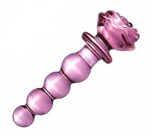 Flower Crystal Glass Anal Plug Masturbation Sex Toys For Women Men Butt Plug Adult Products Pink Prostate Massager Anal Sex Toys (Color: 3)