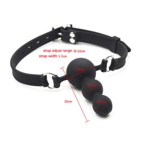 Full Silicone Double-Ended Open Mouth Gag Dildo Oral Fixation Strap On Slave Sex Toys Penis Plug Harness Bdsm Bondage For Couple (Color: 2)