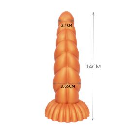Colorful Silicone Threaded Anal Plug Buttplug for Men Women Masturbation Anal Dildos Soft Sex Toys Prostate Sex Shop Butt Plug (Color: Coffe)