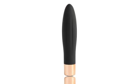 Rechargeable Clit Vibrator Wand Massager 7 Speeds G-Spot Quiet Vibrator Dildo (Color: black)