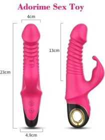 3 In 1 Clitoral Sucking Rabbit G Spot Vibrator Anal Triple Curve 12 Function Waterproof Dildo Vibrator For Her (Color: Image color)
