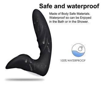 Hot Sale Electric Silicone Male Dildo G-Spot Anal Vibrator Prostate Massager Vibrator Gay Anal Plug Vibration (Color: black)