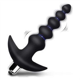 Clearance Extra Long Anal Beads with Suction Cup Butt Plug Toys for Woman Men Anus Long Anal Plug Large Anal Beads Butt Plug Sex Toy For Women Men Cou (Color: black)