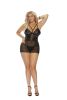 CLASSIC STYLE MESH & EMBROIDERED BABYDOLL
