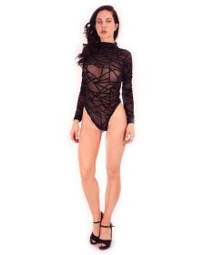 Fey Sexy Mesh Bodysuit - Black (size: medium)