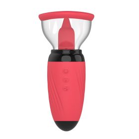 New Multi Frequency Sucking Vibration Breast Sucking Massager (Option: Single headed red)