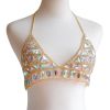 Women Sexy Colorblock Backless Bra Chain + Waist Chain Set Body Chain