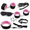 SM Bondage Restraint Set Sex Handcuffs Whip Anal Beads Butt Plug Anal Plug Bullet Vibrator Sex Toys for Woman Adult S&M Fetish