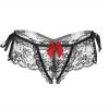 Sexy Lingerie Crotchless Women's Panties Lace Bowknot G-strings Thongs Temptation Erotic Women Underwear Intimate Underpant