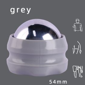 Handheld Stainless Steel Ice Applied Cold And Hot Ball Massager (Option: 54mm ball gray base)