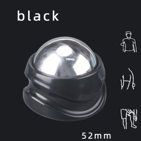 Handheld Stainless Steel Ice Applied Cold And Hot Ball Massager (Option: 52mm ball black base)